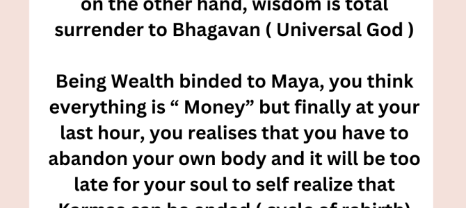 WEALTH AND WISDOM