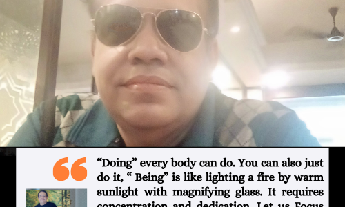 FOCUS ON BEING NOT DOING