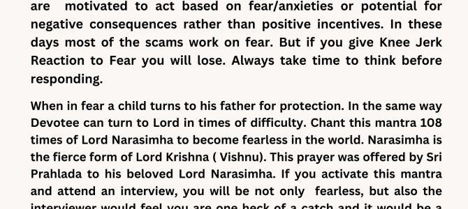 FEAR IS THE INTEGRAL PART OF LIFE