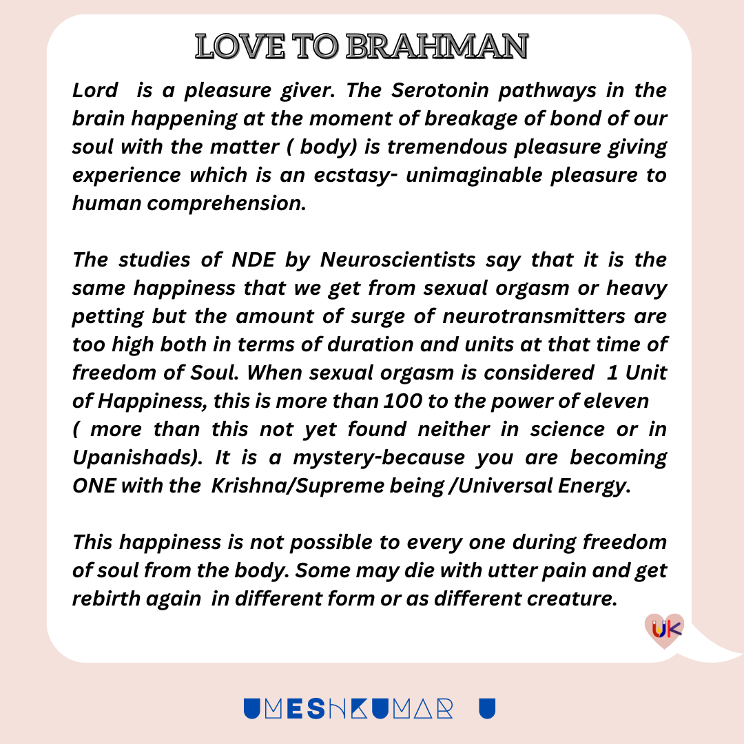 LOVE TO BRAHMAN LOVE TO BRAHMAN