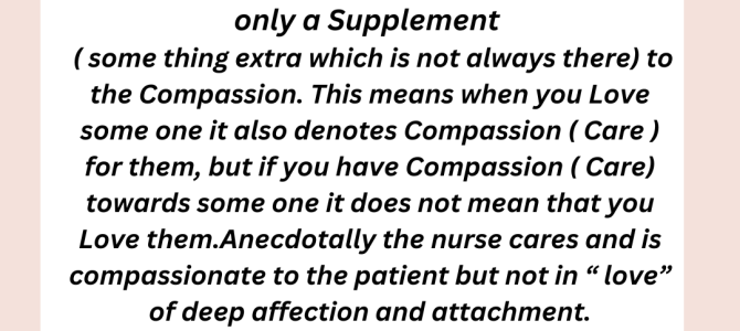 LOVE VS COMPASSION