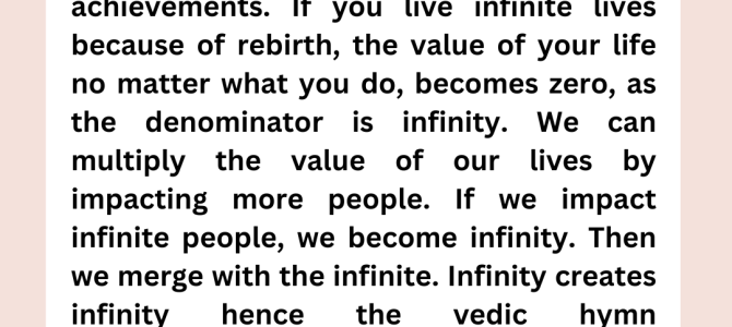 VALUE OF OUR LIFE IS ZERO