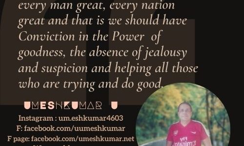 CONVICTION IN THE POWER OF GOODNESS
