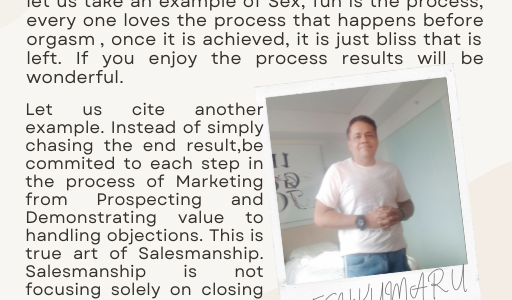 FOCUS ON THE PROCESS, NOT THE RESULT