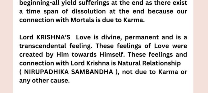 KRISHNA CAN TURN A HOPELESS SITUATION IN TO FESTIVITY