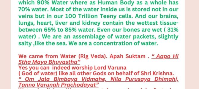 YOU ARE NOT THE BLOOD YOU ARE THE WATER