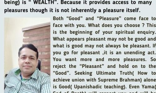 REJECT THE PLEASANT AND HOLD ON TO THE GOOD