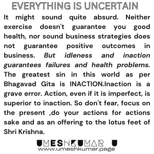 EVERYTHING IS UNCERTAIN