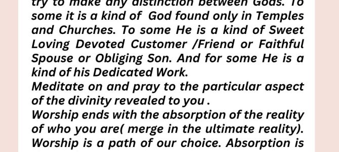 PRAY ON A PARTICULAR ASPECT OF DIVINITY REVEALED TO YOU