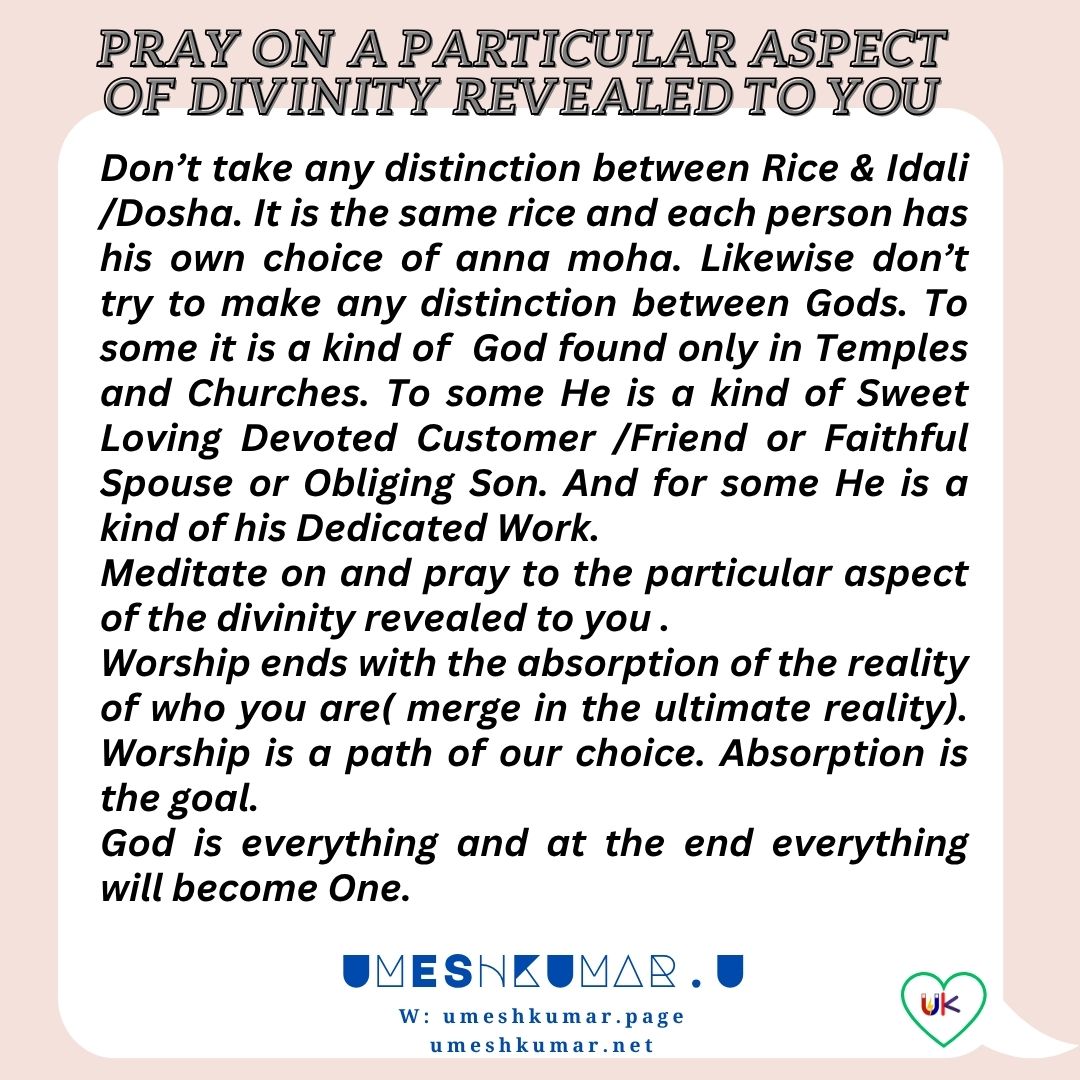 PRAY ON A PARTICULAR ASPECT OF DIVINITY REVEALED TO YOU PRAY ON A PARTICULAR ASPECT OF DIVINITY REVEALED TO YOU