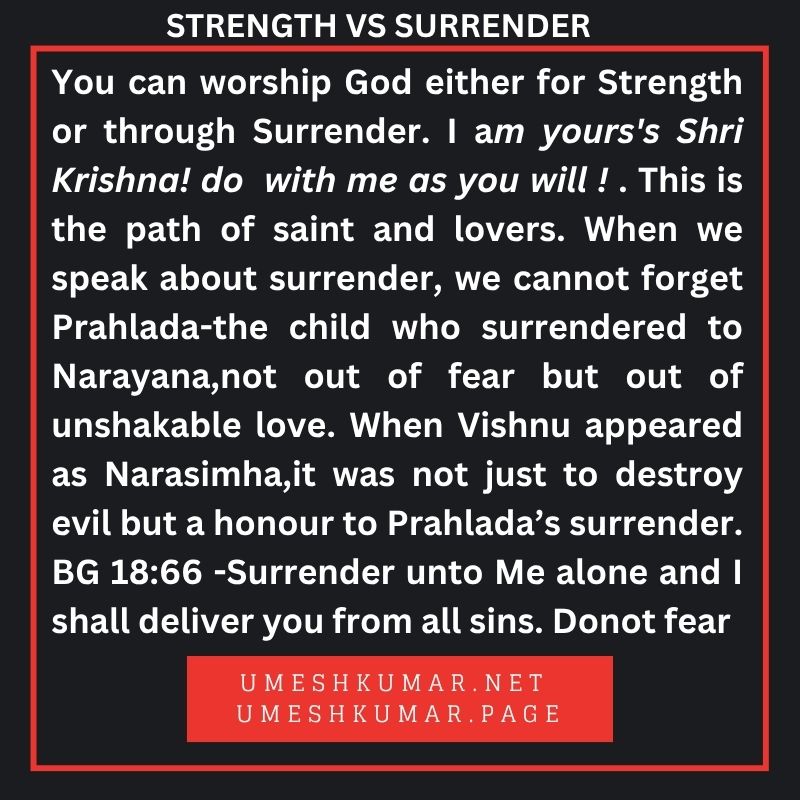 STRENGTH VS SURRENDER STRENGTH VS SURRENDER