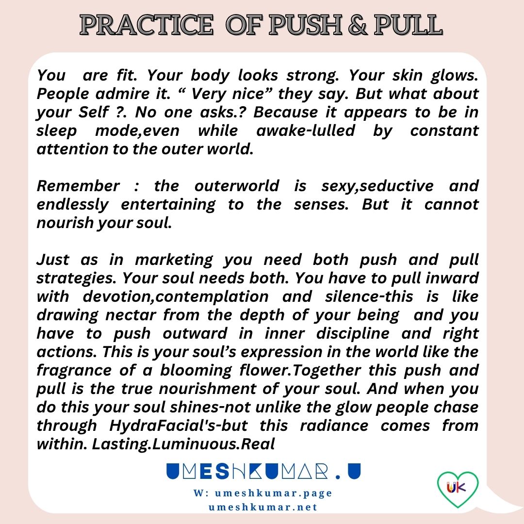 PRACTICE OF PUSH AND PULL