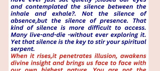 PRACTICE OF STILLNESS