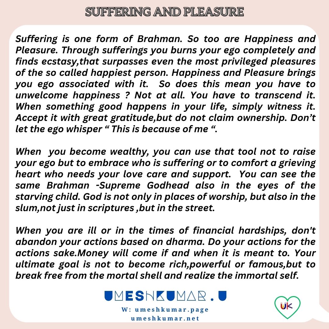 SUFFERING AND PLEASURE