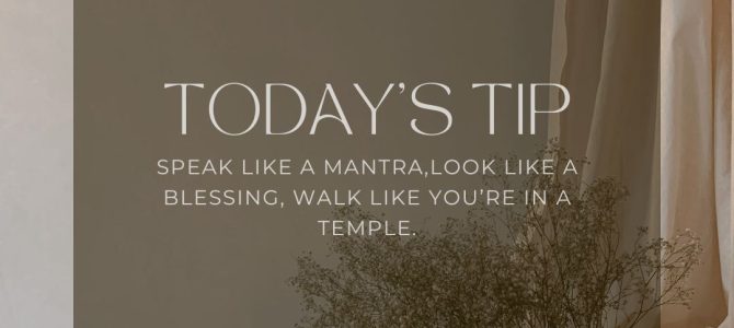SPEAK LIKE A MANTRA