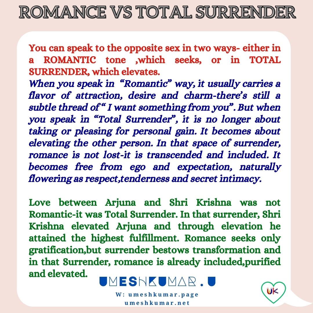 ROMANCE VS TOTAL SURRENDER