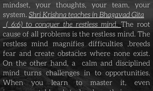 TRANSCEND OBSTACLES