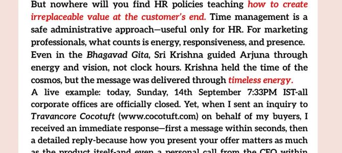 TIME MANAGEMENT VS ENERGY MANAGEMENT