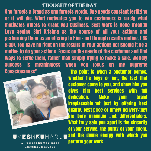 BEST WORK IS DONE THROUGH LOVE