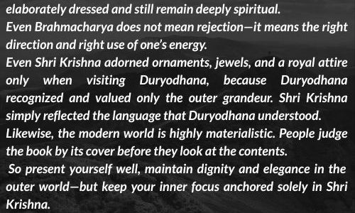 SPIRITUALITY IS NOT ABANDONING COSTUME