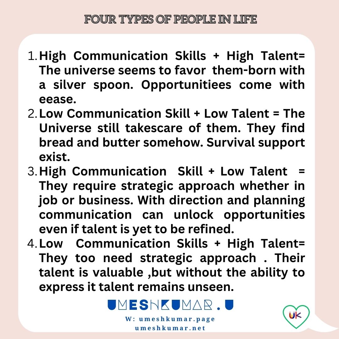 FOUR TYPES OF PEOPLE