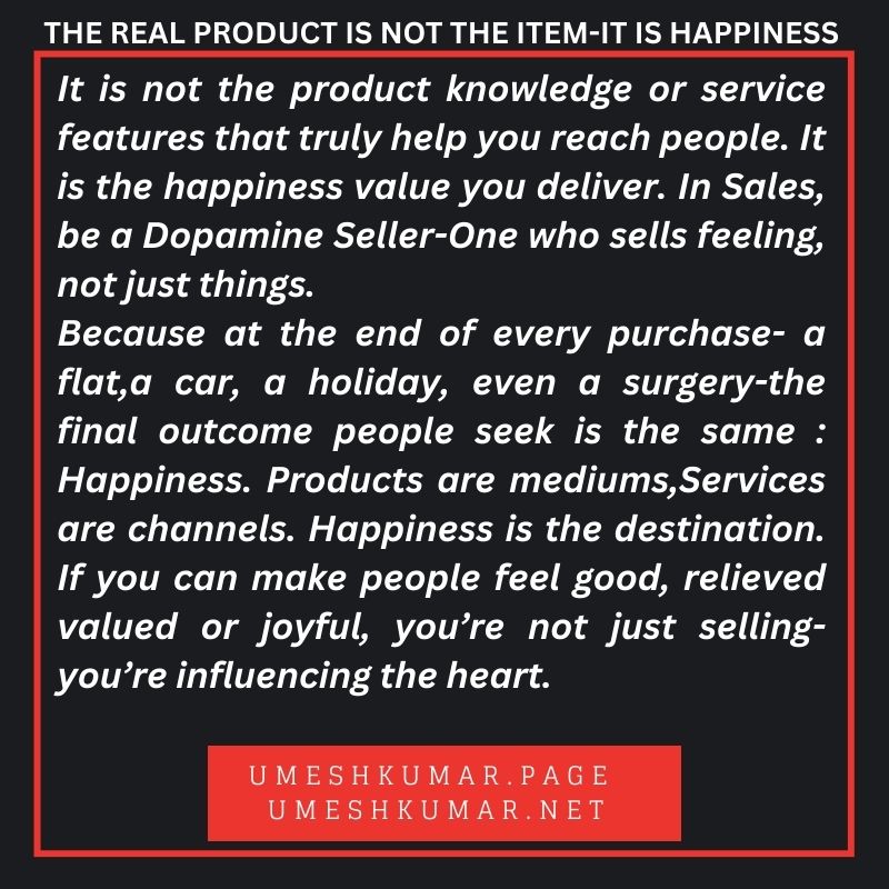 IN SALES BE A DOPAMINE SELLER