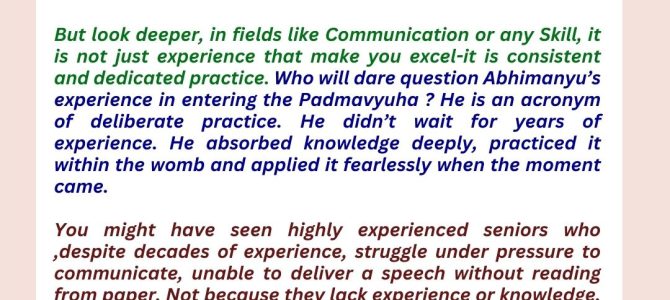 WITHOUT DELIBERATE PRACTICE EXPERIENCE IS JUST ROUTINE.