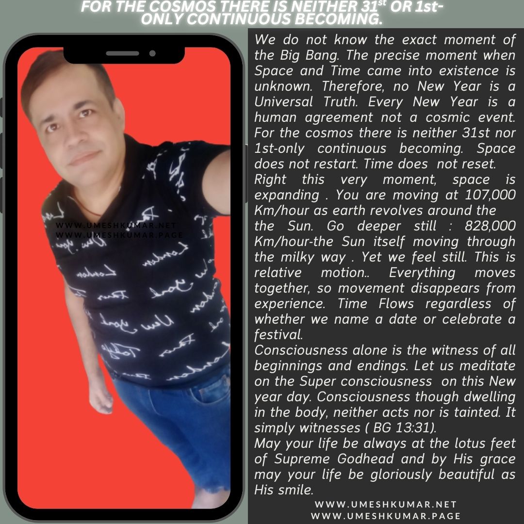 NEW YEAR IS NOT A COSMIC EVENT