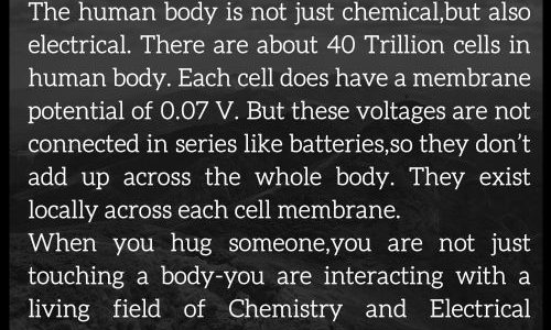 HUMAN BODY IS NOT JUST CHEMICAL