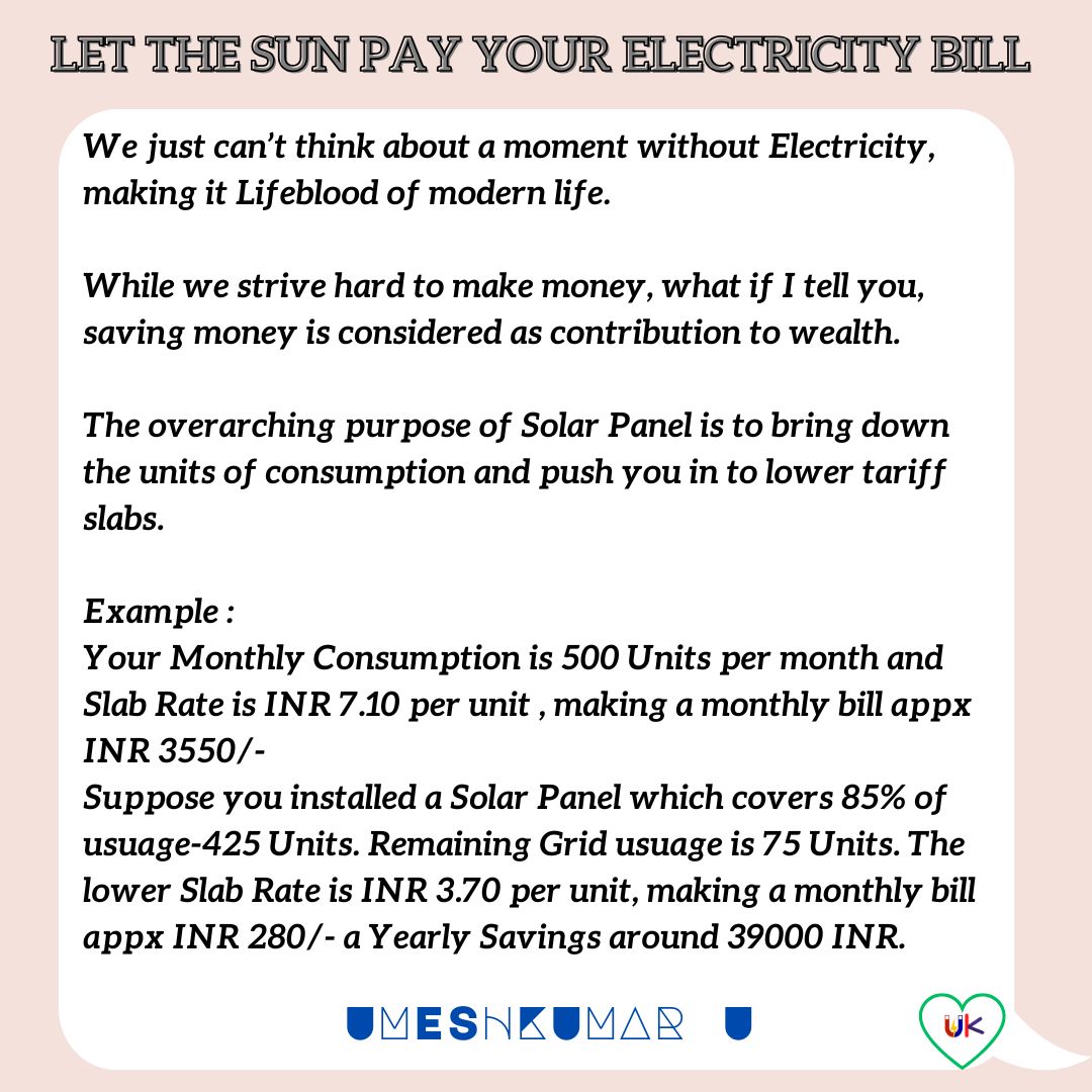LET THE SUN PAY YOUR ELECTRICITY BILL