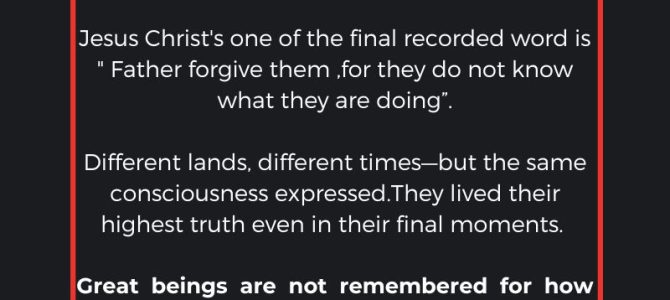 SHRI KRISHNA’S LAST WORDS
