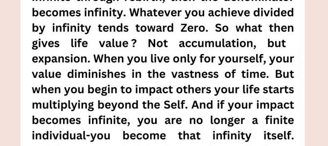 INFINITY CREATES INFINITY