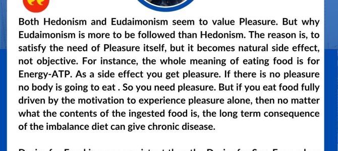 PLEASURE MUST BE SIDE EFFECT NOT OBJECTIVE.