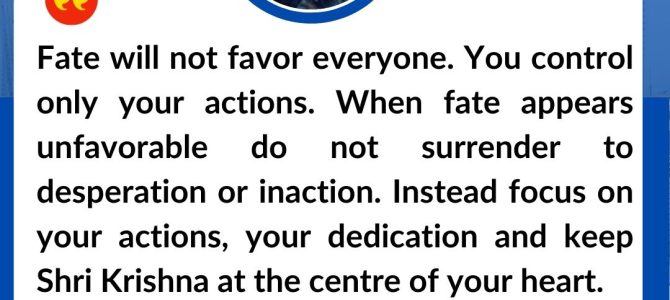 FATE WILL NOT FAVOR EVERYONE