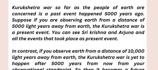 PAST PRESENT FUTURE IN TIME IS ILLUSORY