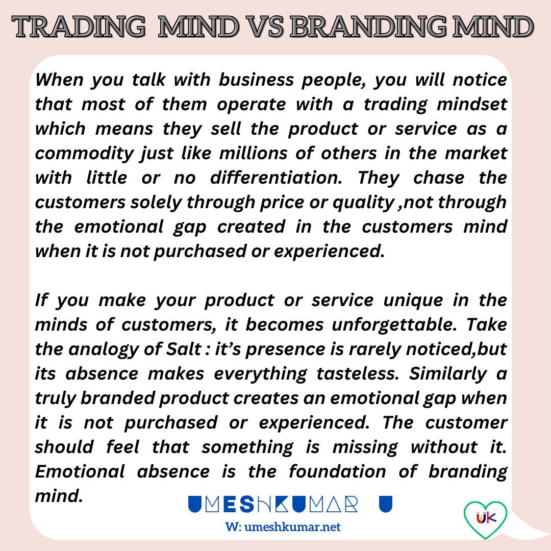 TRADING MIND VS BRANDING MIND