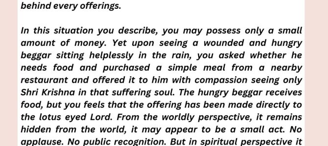 A REFLECTIVE THOUGHT ON CHARITY