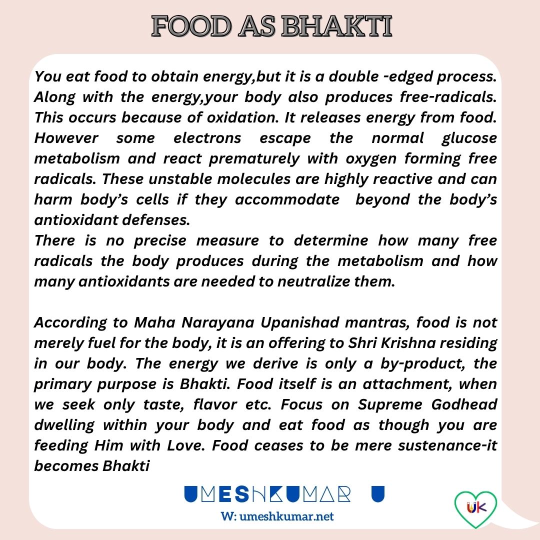 FOOD AS BHAKTI