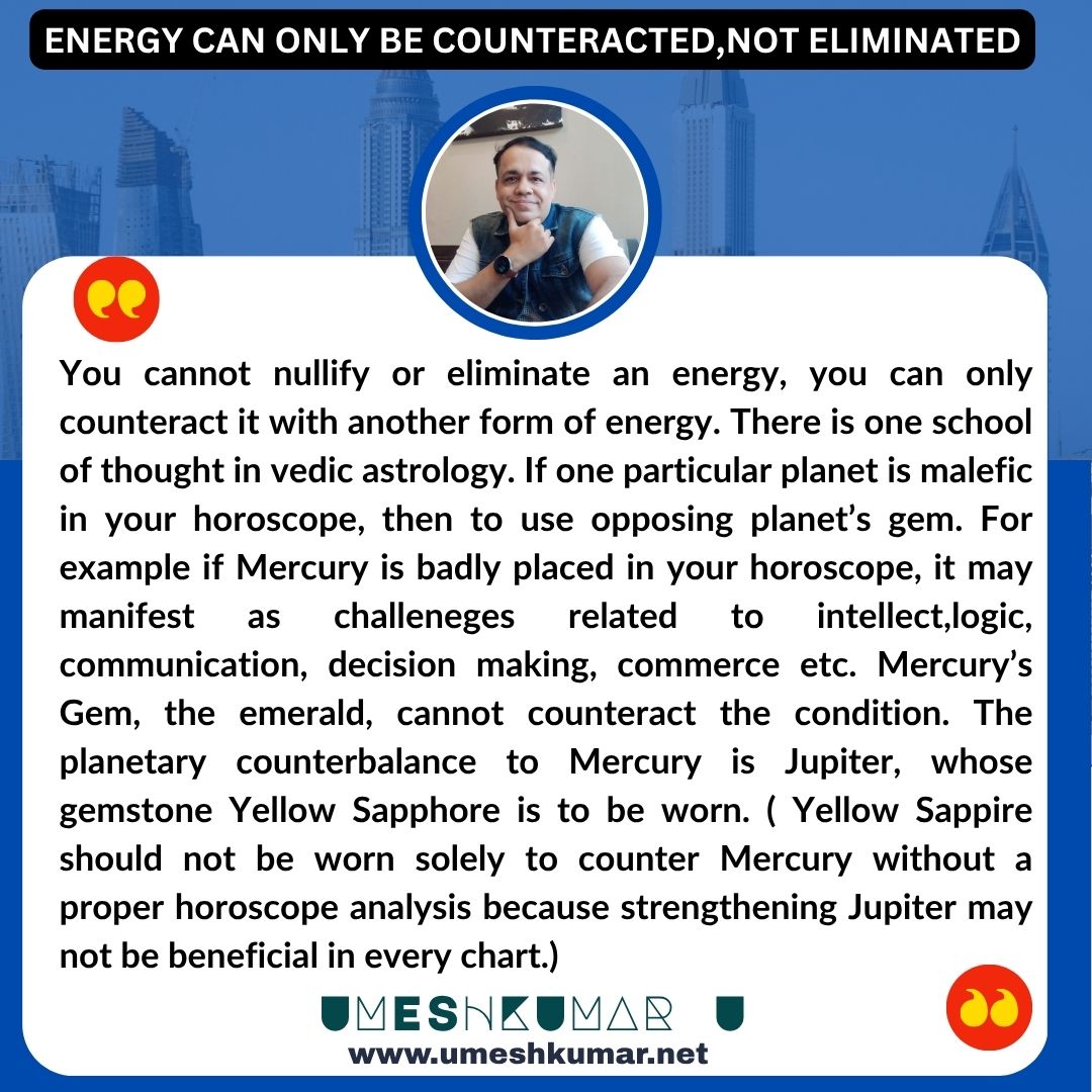 ENERGY CAN ONLY BE COUNTERACTED,NOT ELIMINATED