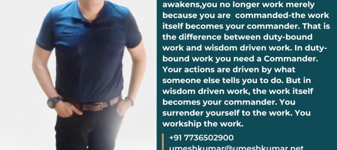 DUTY BOUND VS WISDOM DRIVEN WORK
