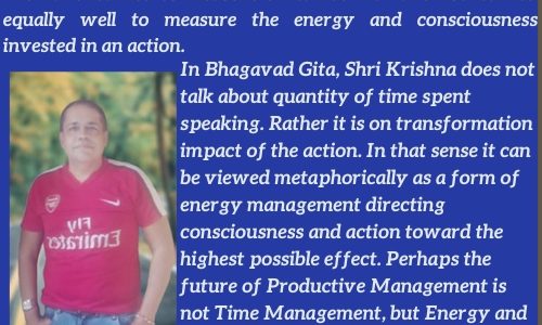FUTURE OF PRODUCTIVITY IS NOT TIME MANAGEMENT, IT IS ENERGY MANAGEMENT.