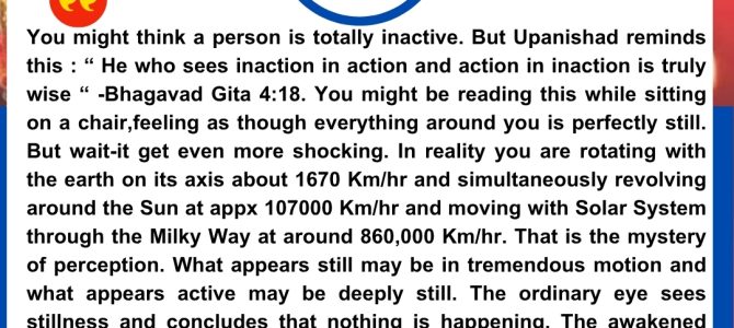 STILLNESS ITSELF CAN BE AN ACTION