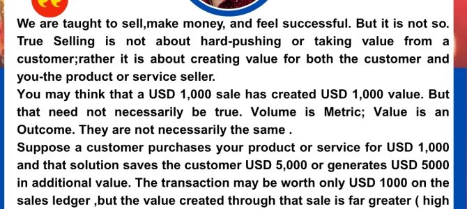 VOLUME IS METRUC VALUE IS AN OUTCOME