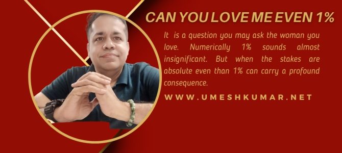 CAN YOU LOVE ME EVEN 1%