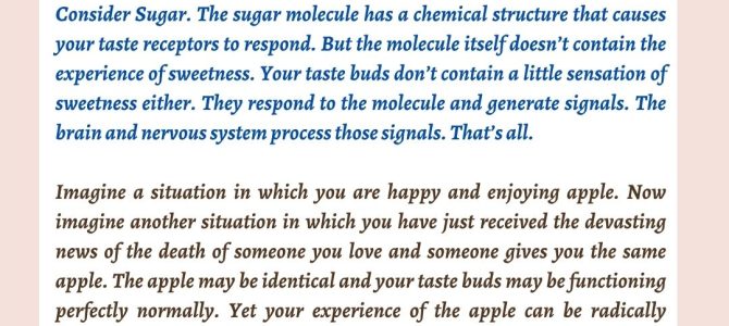 TASTE IS NOT MERELY AN OBJECTIVE EXPERIENCE